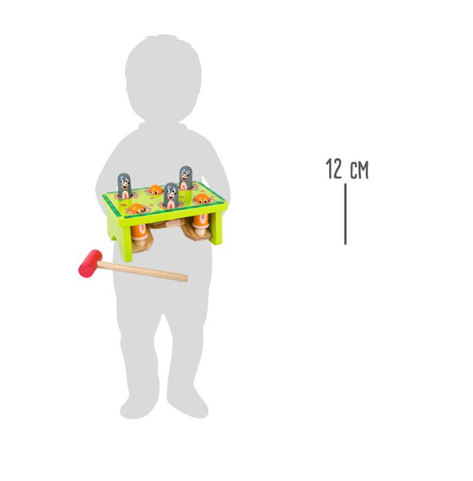 Drewniana zabawka przebijanka wbijanka Złap Krecika - obrazek 3