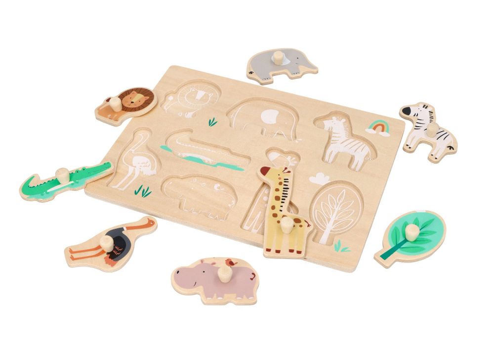Drewniana układanka z uchwytami Safari - obrazek 3