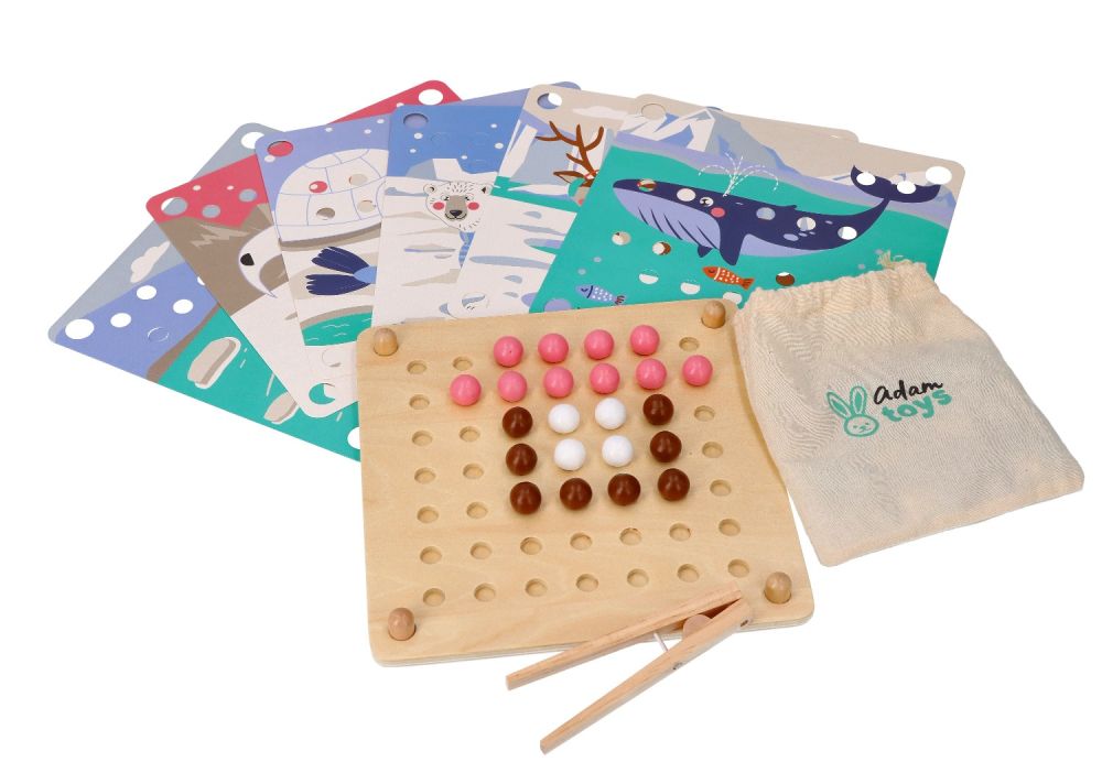 Układanka z kuleczkami Złap i ułóż zwierzęta arktyki - obrazek 3