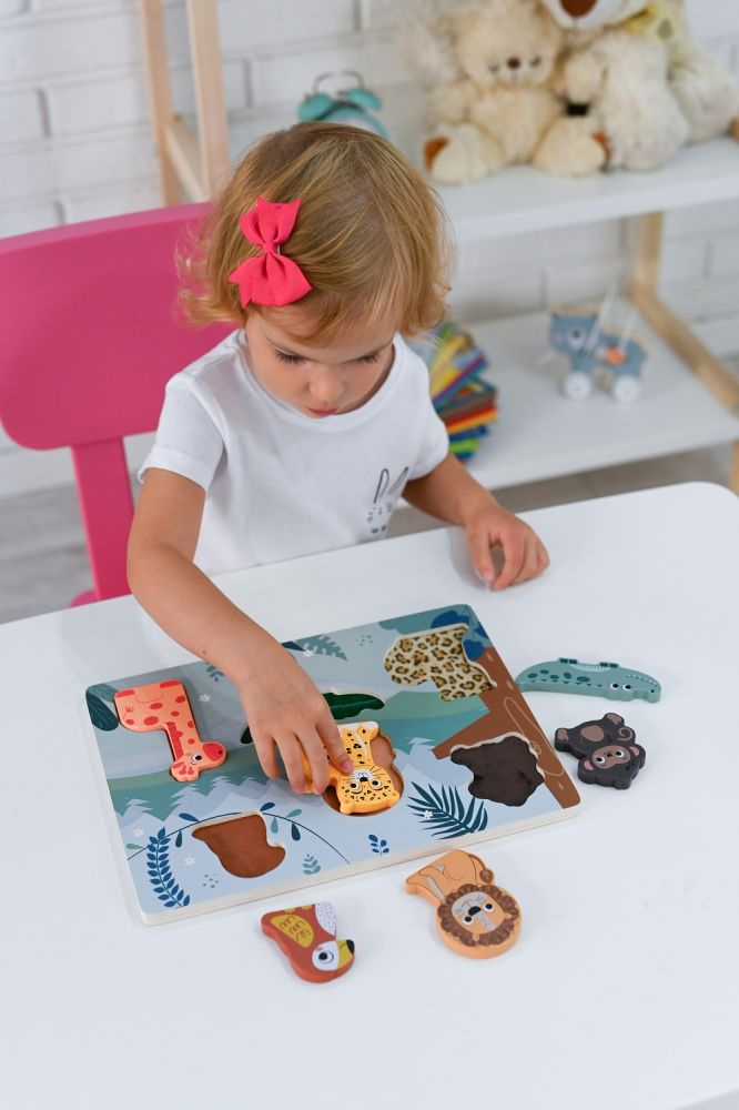 Układanka dotykowa 3D Zwierzęta z safari - obrazek 6