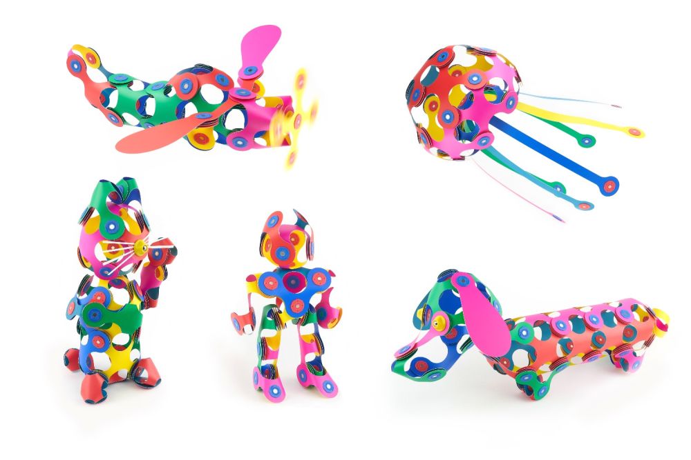 Klocki magnetyczne Clixo Super Rainbow, 60 elementów - obrazek 4