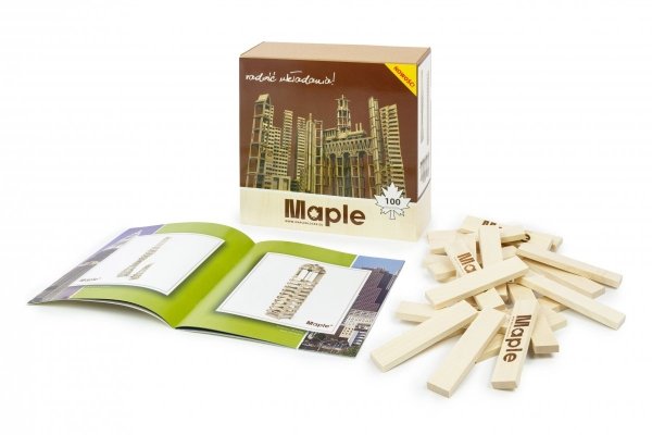 Maple klocki drewniane Skrzynia 200 szt. - obrazek 3