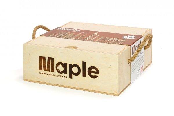 Maple klocki drewniane skrzynia 100 szt.