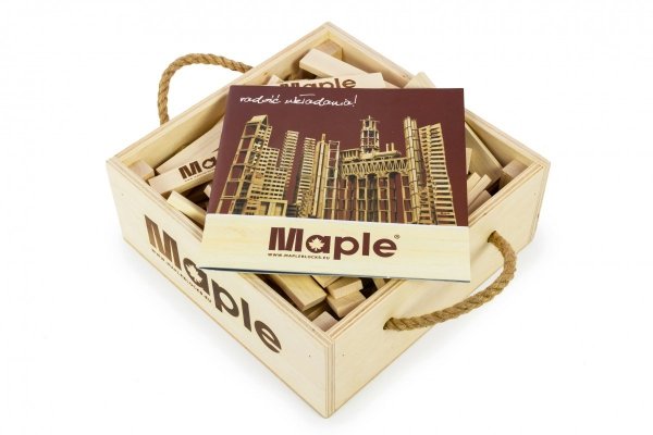 Maple klocki drewniane skrzynia 100 szt. - obrazek 2
