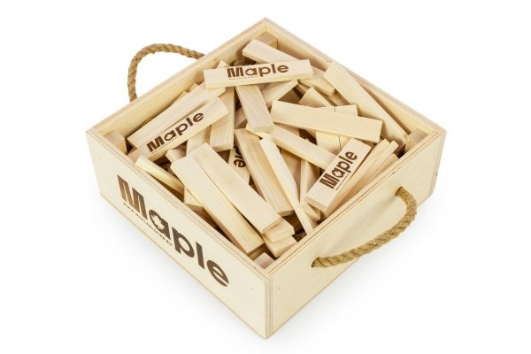 Maple klocki drewniane skrzynia 100 szt. - obrazek 4
