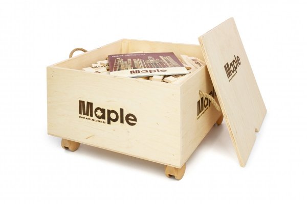 Maple klocki drewniane Skrzynia 500 szt.