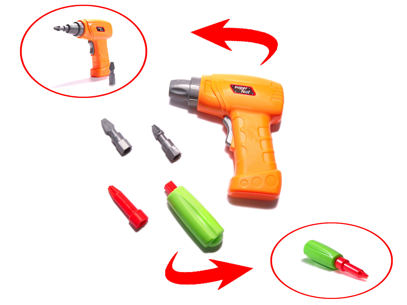 Wkrętarka wiertarka śrubki klocki konstrukcyjne 237 elementów - obrazek 5