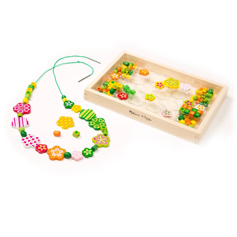 Zielony zestaw koralików Kwiatuszki - obrazek 3