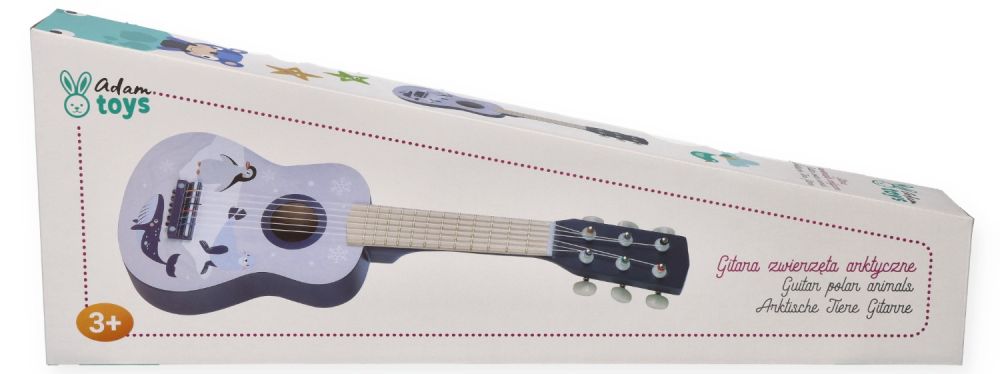 Gitara drewniana zwierzęta arktyczne - obrazek 4